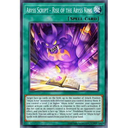 Abyss Script - Rise of the Abyss King (Secret Rare)