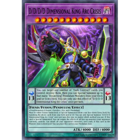 D/D/D/D Dimensional King Arc Crisis (Starlight Rare)