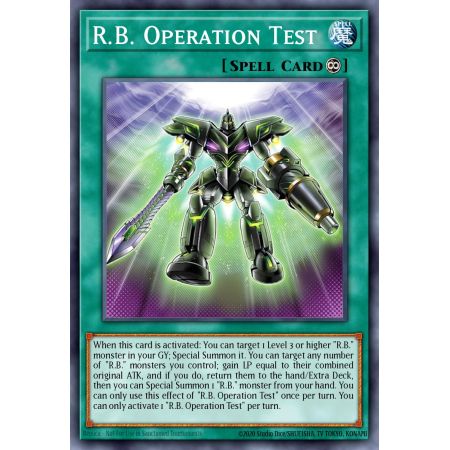 R.B. Operation Test (Super Rare)