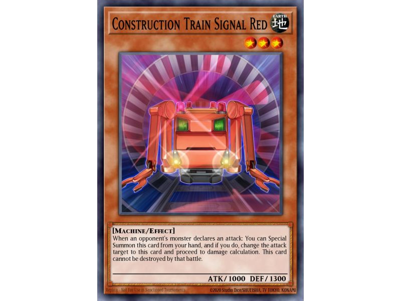 Construction Train Signal Red (Super Rare)