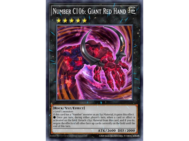 Number C106: Giant Red Hand (Super Rare)