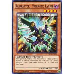 Raidraptor - Vanishing Lanius (Common) – Secrets of Eternity | Carta YUGIOH en México