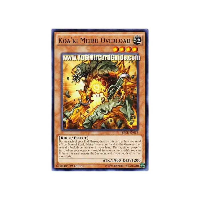 Koa'ki Meiru Overload (Rare) – Secrets of Eternity | Carta YUGIOH en México