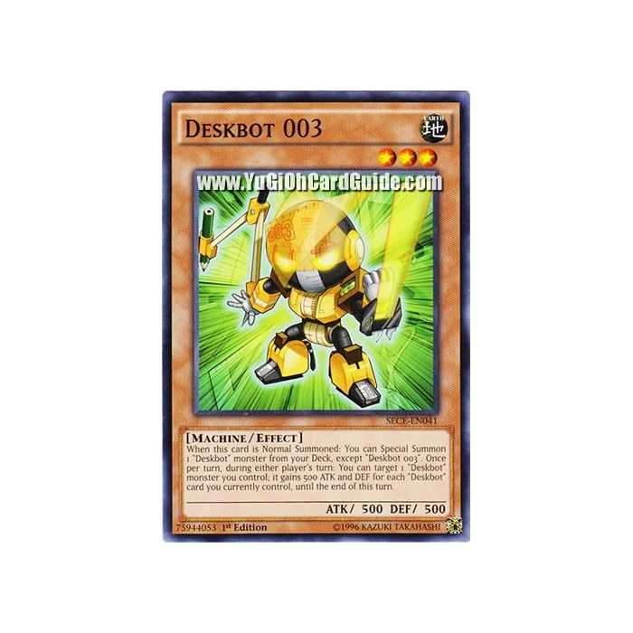 Deskbot 003 (Common) – Secrets of Eternity | Carta YUGIOH en México