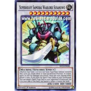 Superheavy Samurai Warlord Susanowo (Super Rare) – Secrets of Eternity | Carta YUGIOH en México