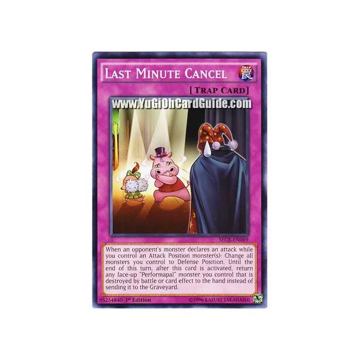Last Minute Cancel (Common) – Secrets of Eternity | Carta YUGIOH en México