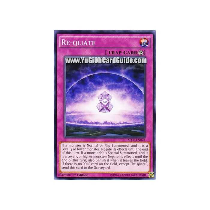 Re-qliate (Common) – Secrets of Eternity | Carta YUGIOH en México