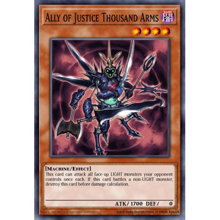Ally of Justice Thousand Arms (Duel Terminal Normal Parallel Rare)