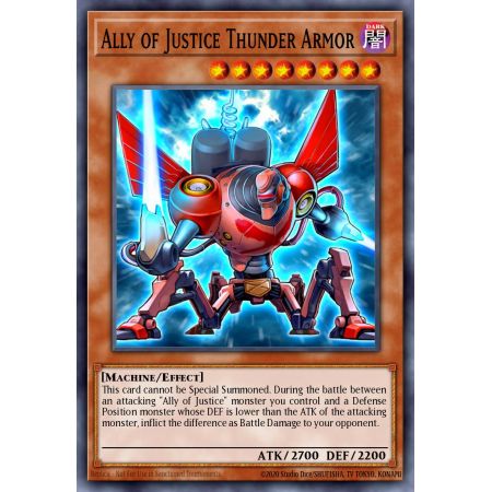 Ally of Justice Thunder Armor (Duel Terminal Rare Parallel Rare)