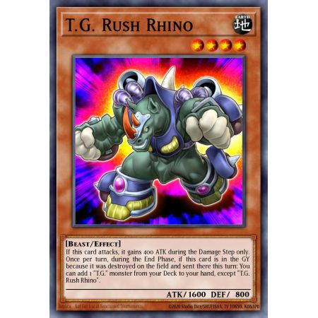 T.G. Rush Rhino (Duel Terminal Normal Parallel Rare)