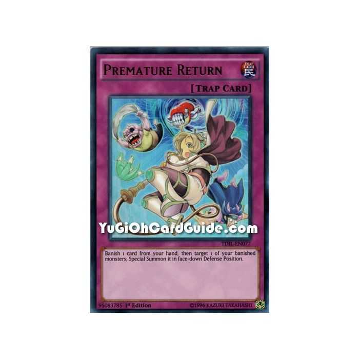 Premature Return (Ultra Rare) – The Dark Illusion | Carta YUGIOH en México