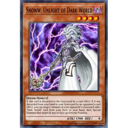 Snoww, Unlight of Dark World (Super Rare)