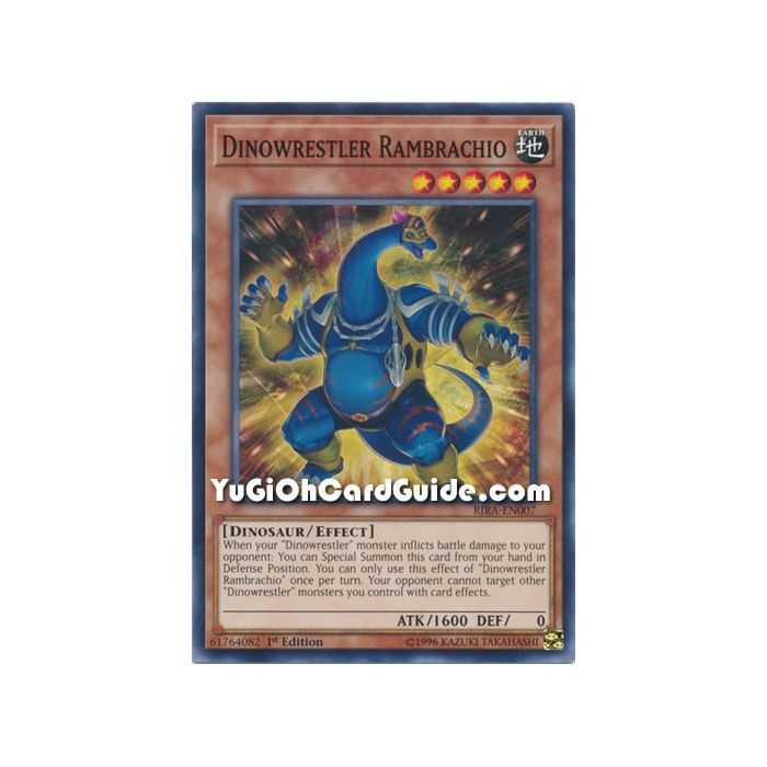 Dinowrestler Rambrachio (Common) – Rising Rampage | Carta YUGIOH en México