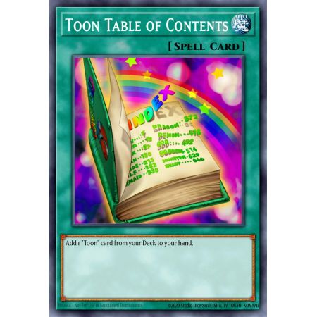 Toon Table of Contents (Gold Rare)