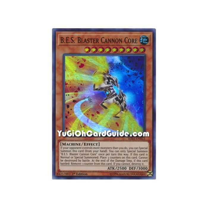 B.E.S. Blaster Cannon Core (Super Rare) – Rising Rampage | Carta YUGIOH en México
