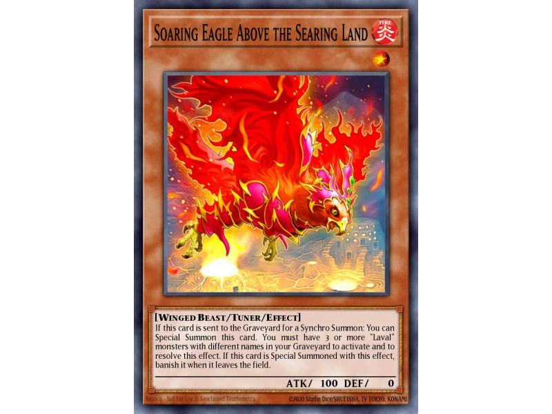 Soaring Eagle Above the Searing Land (Super Rare)