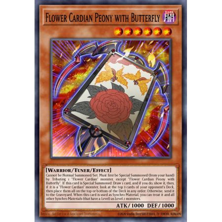 Flower Cardian Peony with Butterfly (Common)