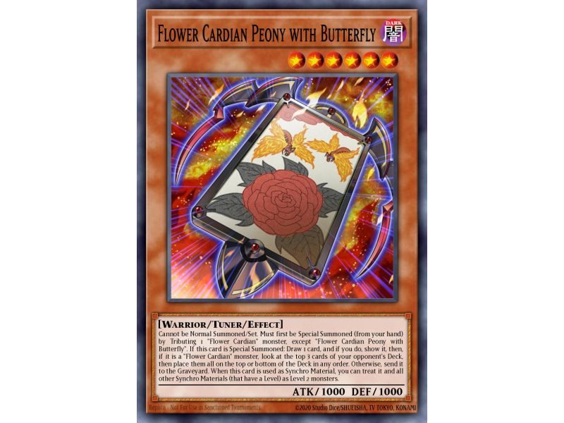 Flower Cardian Peony with Butterfly (Common)