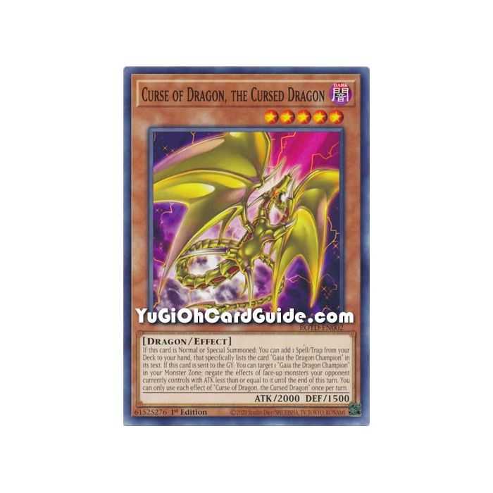Curse of Dragon, the Cursed Dragon (Common) – Rise of the Duelist | Carta YUGIOH en México