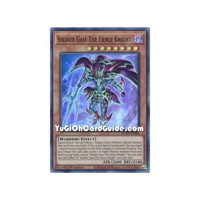 Soldier Gaia The Fierce Knight (Super Rare) – Rise of the Duelist | Carta YUGIOH en México