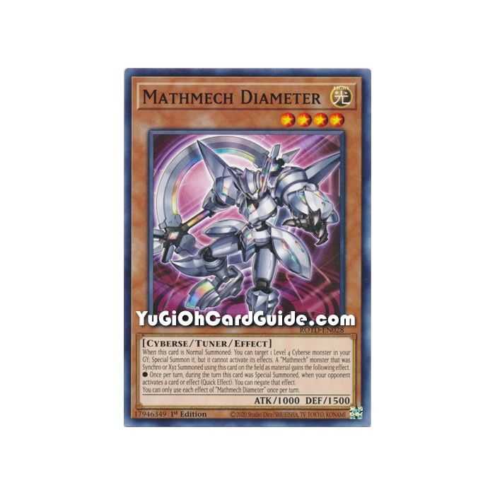 Mathmech Diameter (Common) – Rise of the Duelist | Carta YUGIOH en México