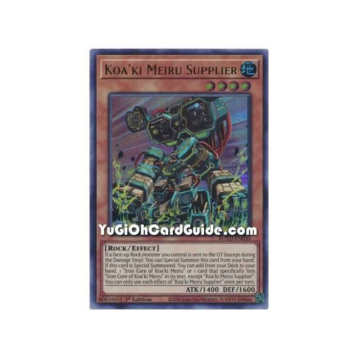 Koa'ki Meiru Supplier (Ultra Rare) – Rise of the Duelist | Carta YUGIOH en México