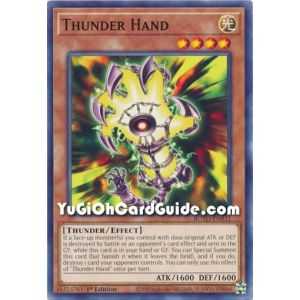 Thunder Hand (Common) – Rise of the Duelist | Carta YUGIOH en México