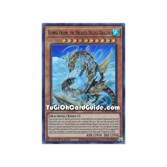 Gizmek Okami, the Dreaded Deluge Dragon (Ultra Rare) – Rise of the Duelist | Carta YUGIOH en México