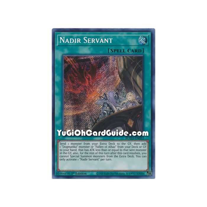 Nadir Servant (Secret Rare) – Rise of the Duelist | Carta YUGIOH en México