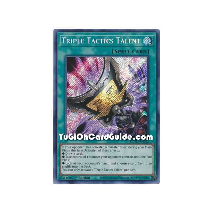Triple Tactics Talent (Secret Rare) – Rise of the Duelist | Carta YUGIOH en México