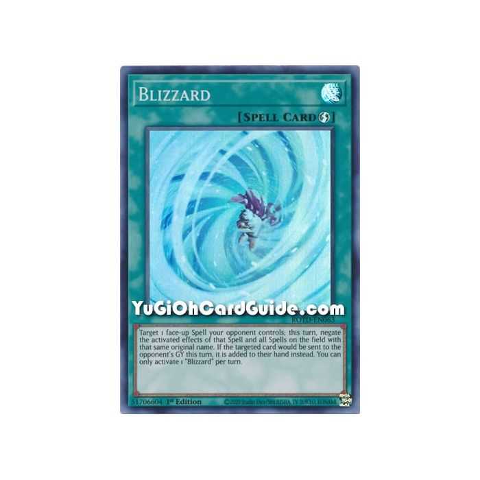 Blizzard (Super Rare) – Rise of the Duelist | Carta YUGIOH en México
