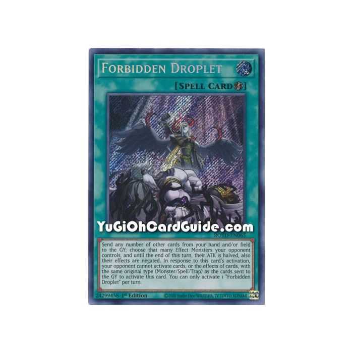Forbidden Droplet (Secret Rare) – Rise of the Duelist | Carta YUGIOH en México