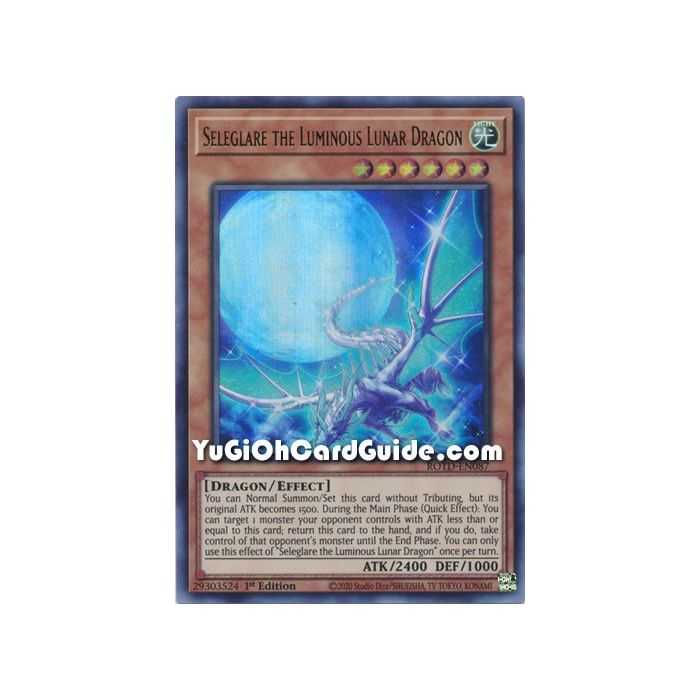 Seleglare the Luminous Lunar Dragon (Ultra Rare) – Rise of the Duelist | Carta YUGIOH en México