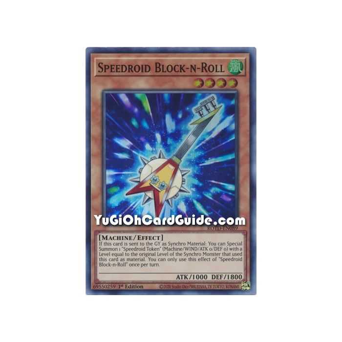 Speedroid Block-n-Roll (Super Rare) – Rise of the Duelist | Carta YUGIOH en México