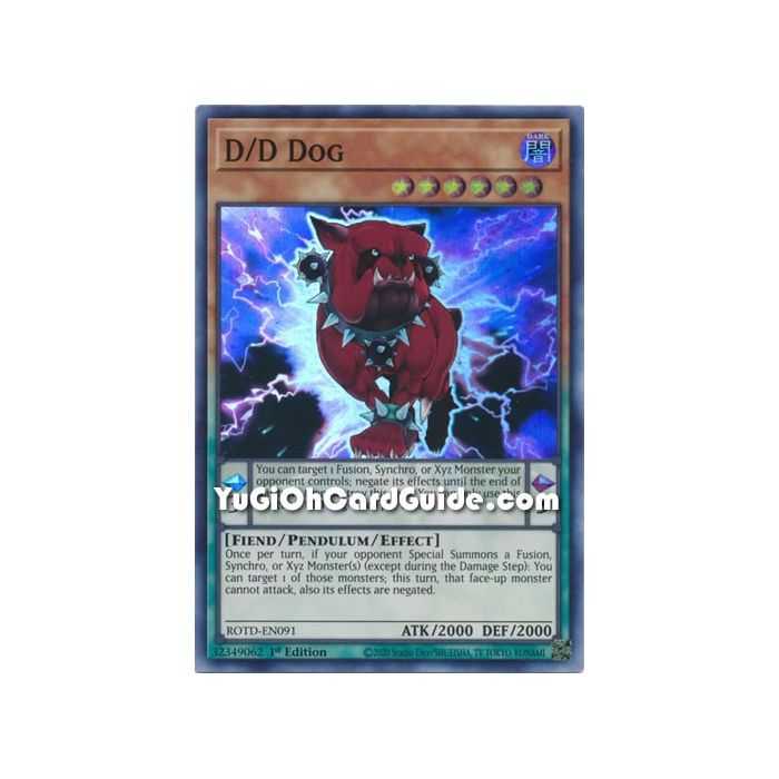 D/D Dog (Super Rare) – Rise of the Duelist | Carta YUGIOH en México