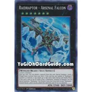 Raidraptor - Arsenal Falcon (Super Rare) – Rise of the Duelist | Carta YUGIOH en México
