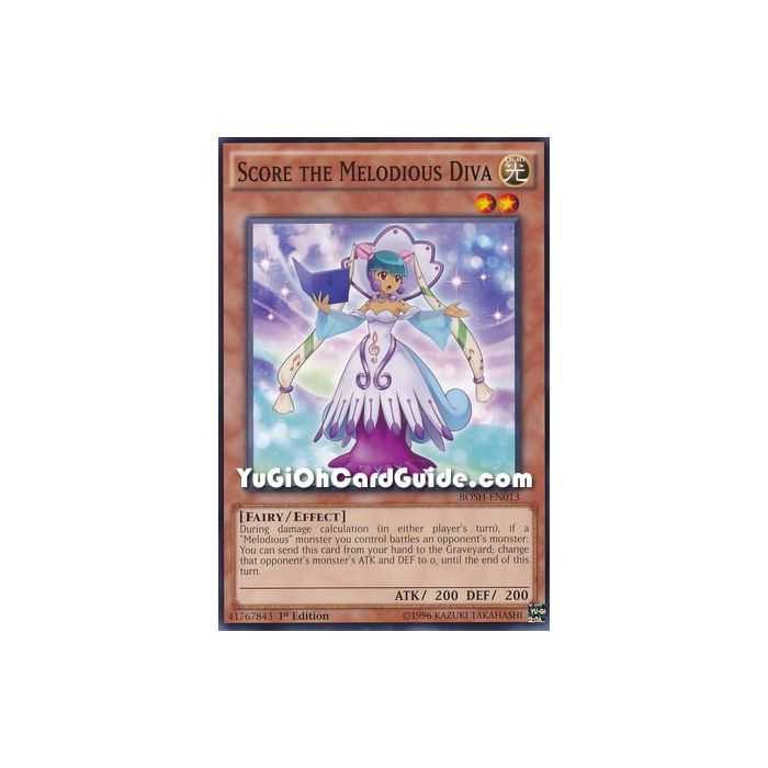 Score the Melodious Diva (Common) – Breakers of Shadow | Carta YUGIOH en México