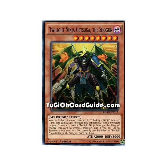 Twilight Ninja Getsuga, the Shogun (Rare) – Breakers of Shadow | Carta YUGIOH en México