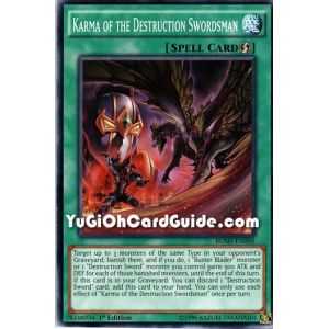 Karma of the Destruction Swordsman (Common) – Breakers of Shadow | Carta YUGIOH en México