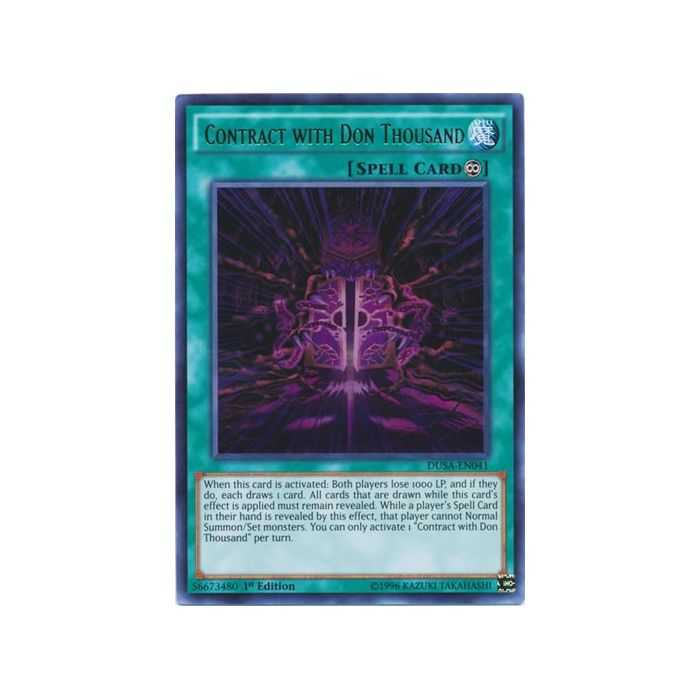 Contract with Don Thousand (Ultra Rare) – Duelist Saga | Carta YUGIOH en México
