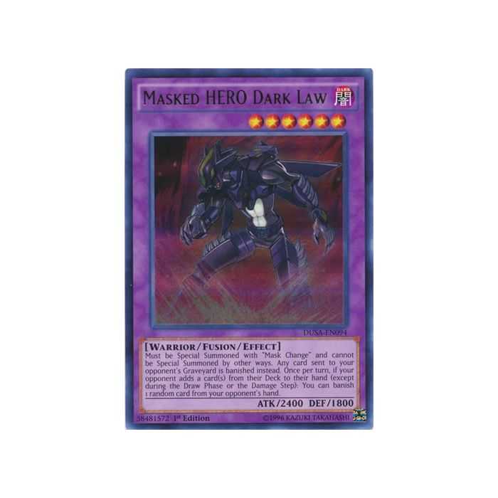 Masked HERO Dark Law (Ultra Rare) – Duelist Saga | Carta YUGIOH en México