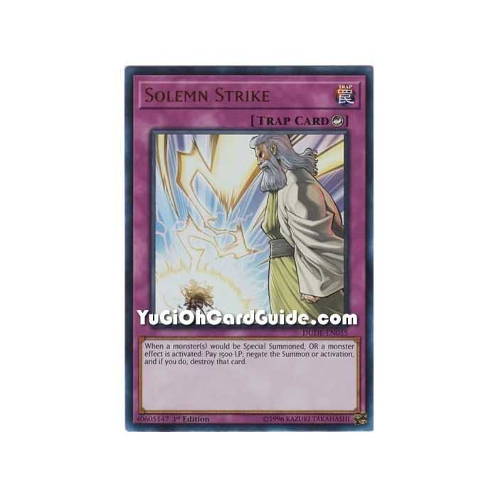 Solemn Strike (Ultra Rare) – Duel Devastator | Carta YUGIOH en México