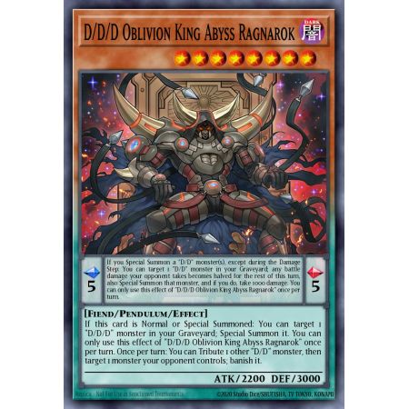 D/D/D Oblivion King Abyss Ragnarok (Super Rare)