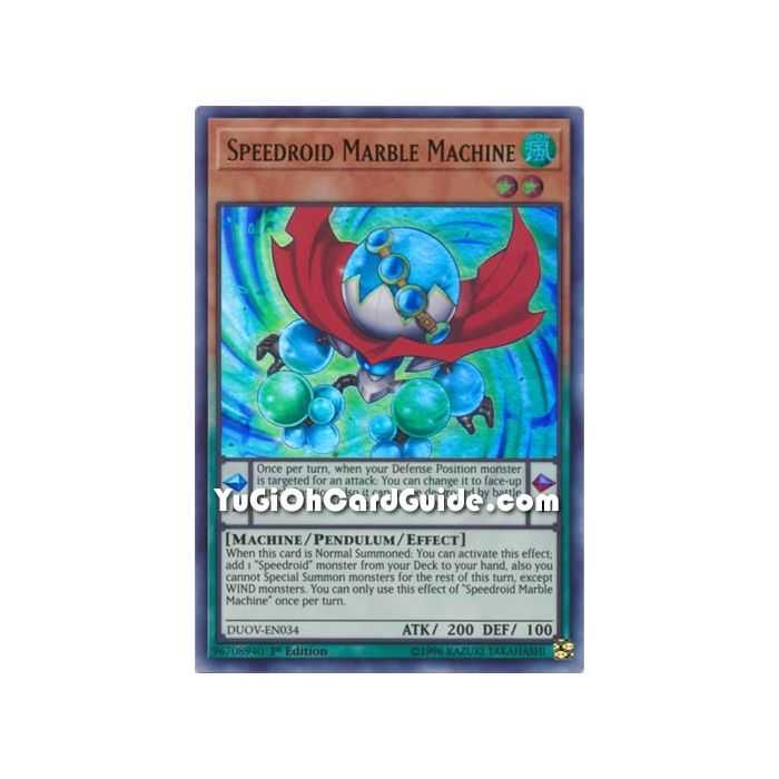 Speedroid Marble Machine (Ultra Rare) – Duel Overload | Carta YUGIOH en México
