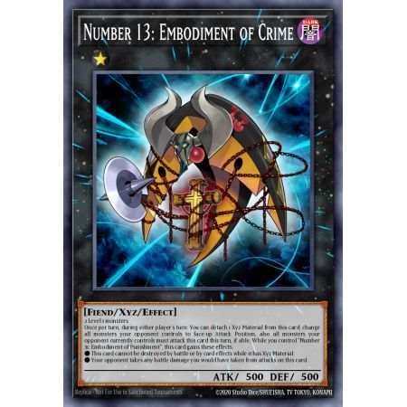 Number 13: Embodiment of Crime (Gold Secret Rare)