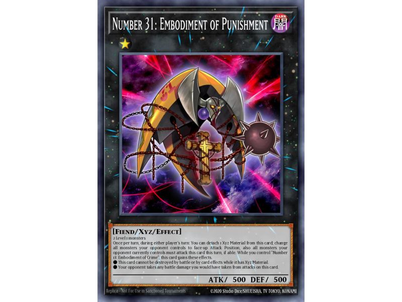 Number 31: Embodiment of Punishment (Gold Secret Rare)