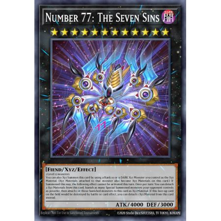 Number 77: The Seven Sins (Gold Secret Rare)