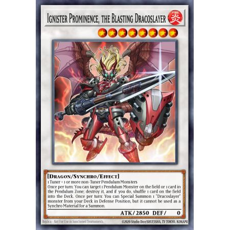 Ignister Prominence, the Blasting Dracoslayer (Gold Rare)