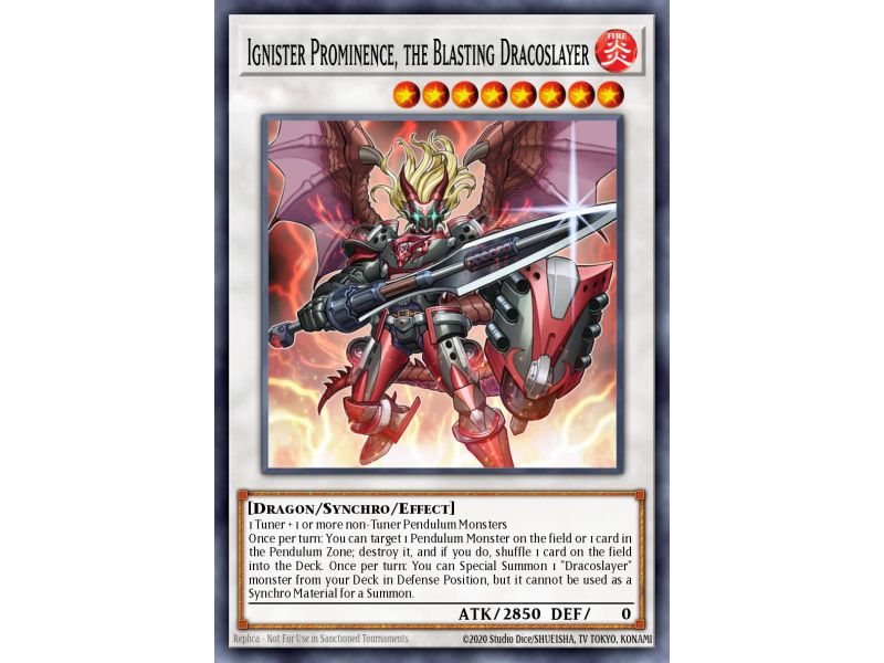 Ignister Prominence, the Blasting Dracoslayer (Gold Rare)