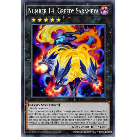 Number 14: Greedy Sarameya (Gold Secret Rare)